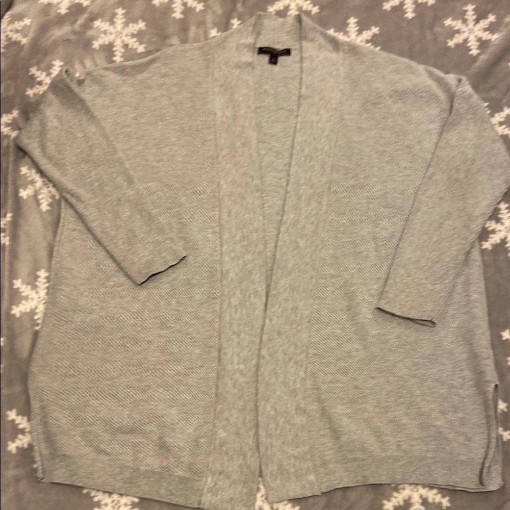 Banana Republic Gray Open-Front Cardigan Sweater